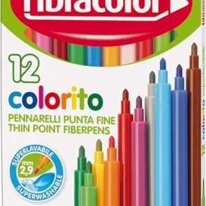 Fibracolor Color Markers  12 pack